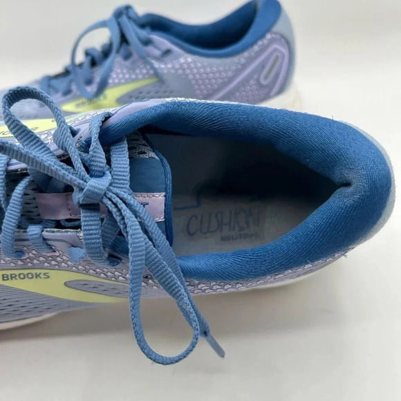 Brooks Ghost 14 Women Neutral Running Purple Impression /Dutch/ Lime Size 10 - Picture 9 of 12